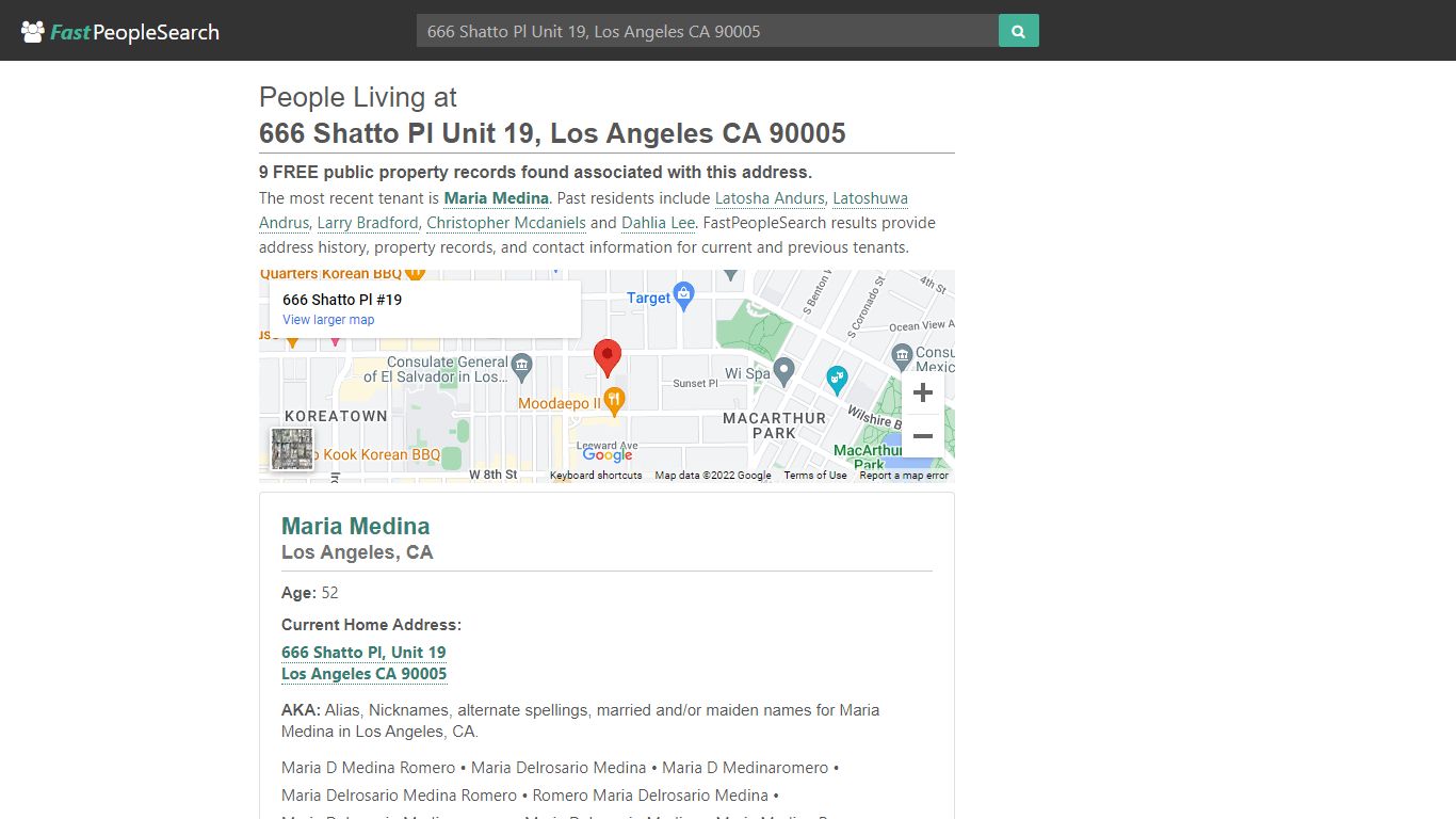 People Living at 666 Shatto Pl Unit 19 Los Angeles CA